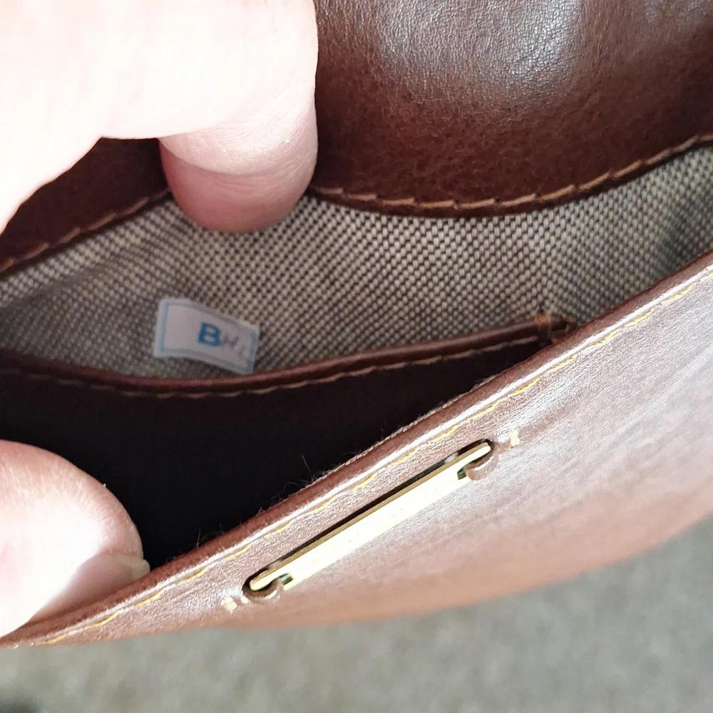 Hide Sign Leather Crossbody Messenger Bag